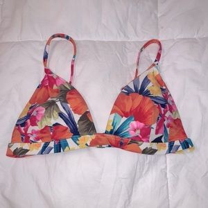 Hollister Floral A Line Bikini Top